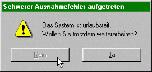 Lustige Fehlermeldungen